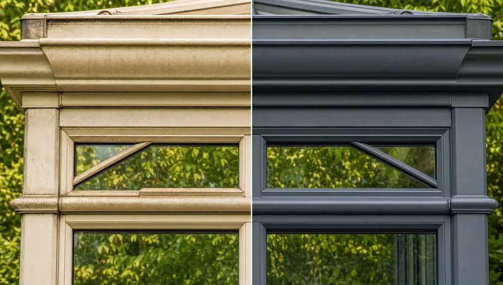 Before and after: conservatory spraying service