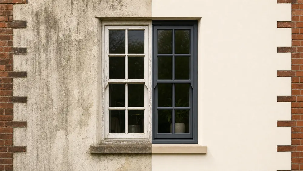 Before and after: park home painting service